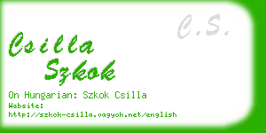 csilla szkok business card